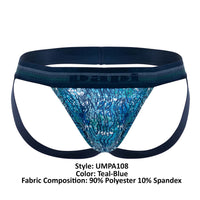 PAPI UMPA108 2PK Microflex性能Jockstrap Color Color Teal-Blue