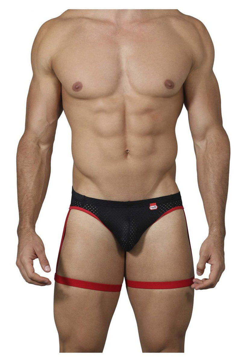 Pikante Pik 0217 Aventures Garter Briefs Color noir