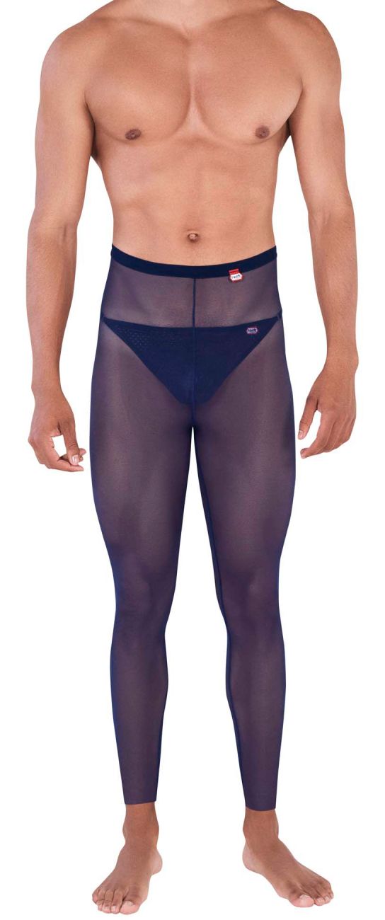 Pikante Pik 0336 Manodidad Long Johns Thongs Color Blue oscuro