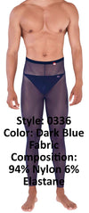 Pikante Pik 0336 Manodidad Long Johns Thongs Color Blue oscuro