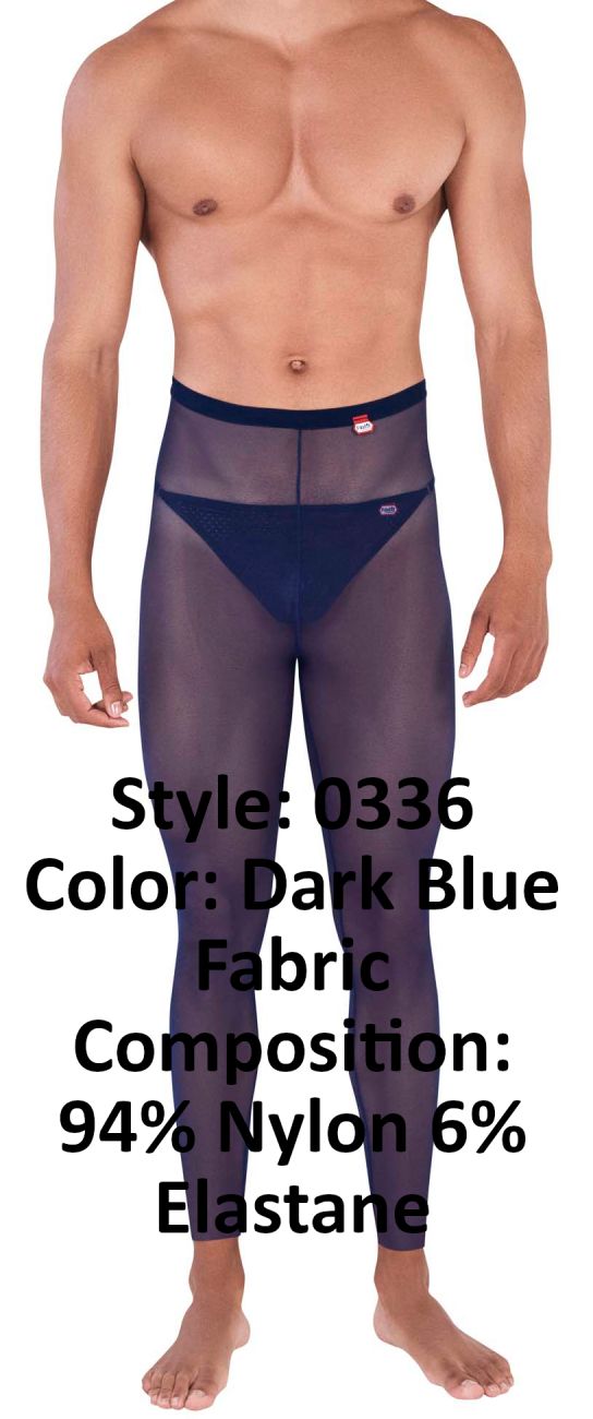 Pikante Pik 0336 Manodidad Long Johns Thongs Color Blue oscuro