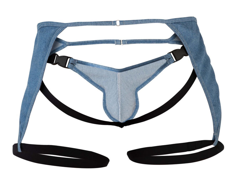 Pikante Pik 0985 Hare Garter Jockstrap Color bleu