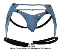 Pikante Pik 0985 Hare Garter Jockstrap Color bleu