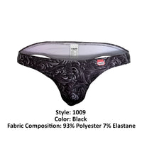 Pikante pik 1009 potenza thongs couleur noir