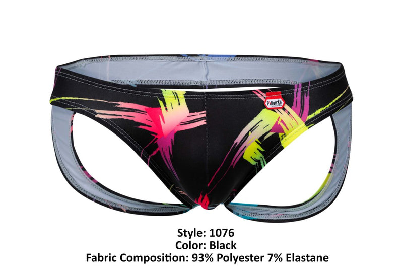 Pikante PIK 1076 Núcleo Color Jockstrap Negro