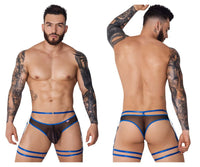 Pikante Pik 1082 Lujueria Garter Thongs Couleur bleu