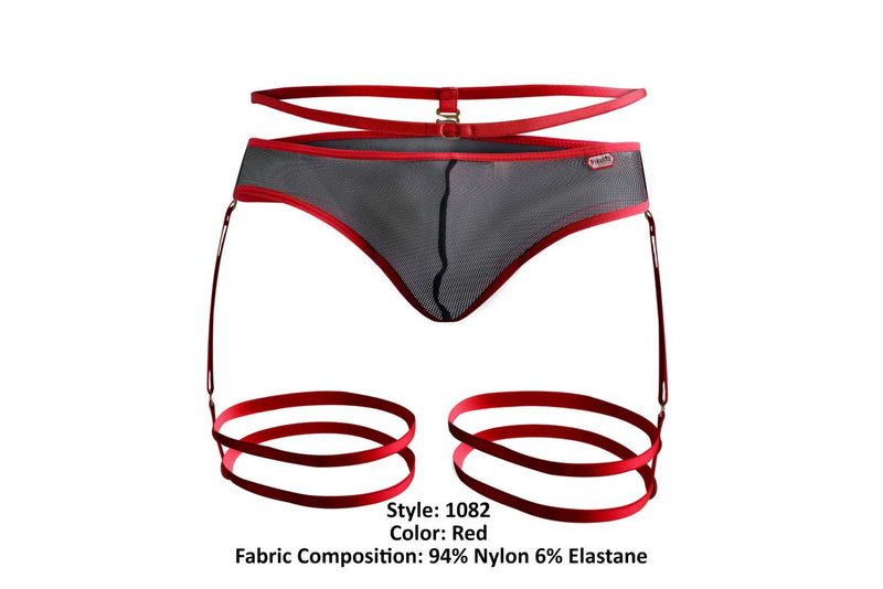 Pikante Pik 1082 Lujueria Garter tangas color rojo