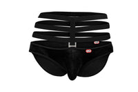 Pikante PIK 1097 Briefs de terciopelo clandestino color negro