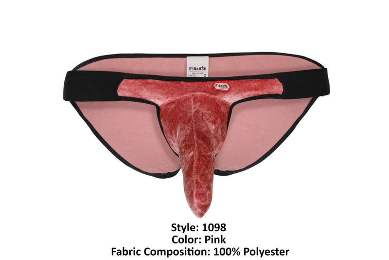 Pikante pik 1098 clandestine terciopelo bikini color rosa