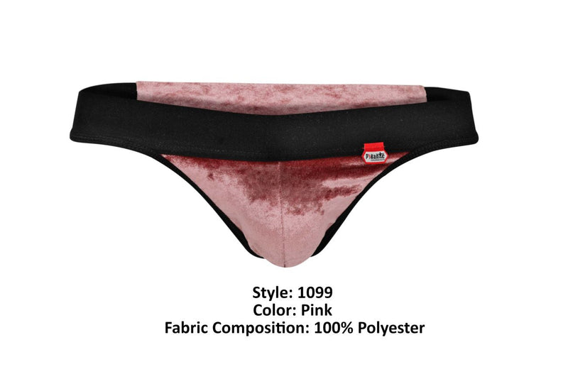 Pikante PIK 1099 Clandestine Velvet Thongs Color Pink