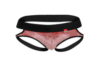 Pikante pik 1100 clandestine en velours jockstrap rose