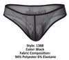 Pikante Pik 1388 Sense Thongs Color noir