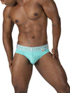 Structure privée Eput4385 Pride 2pk Mid Taist Mini Briefs Couleurs blanc-vert