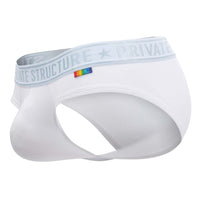 Structure privée Eput4385 Pride 2pk Mid Taist Mini Briefs Couleurs blanc-vert