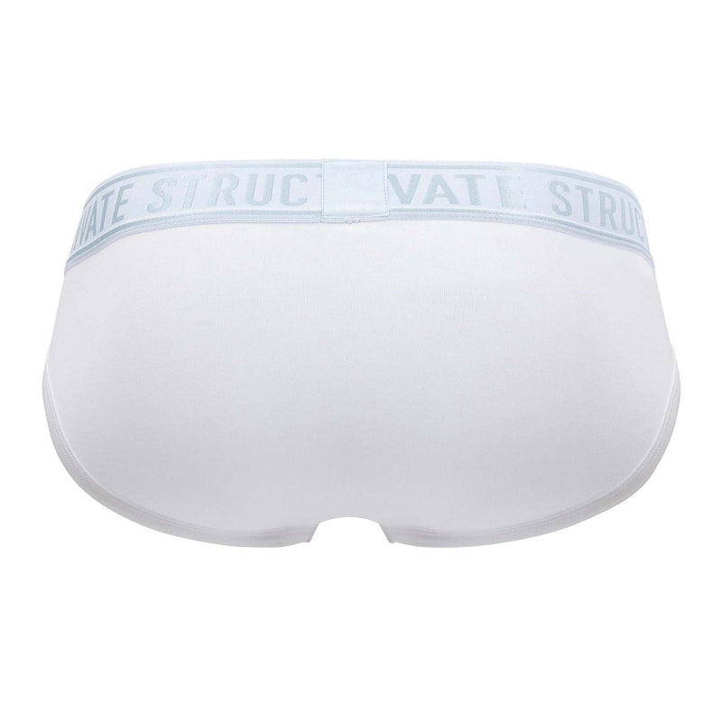 Structure privée Eput4385 Pride 2pk Mid Taist Mini Briefs Couleurs blanc-vert