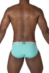 Structure privée Eput4385 Pride 2pk Mid Taist Mini Briefs Couleurs blanc-vert