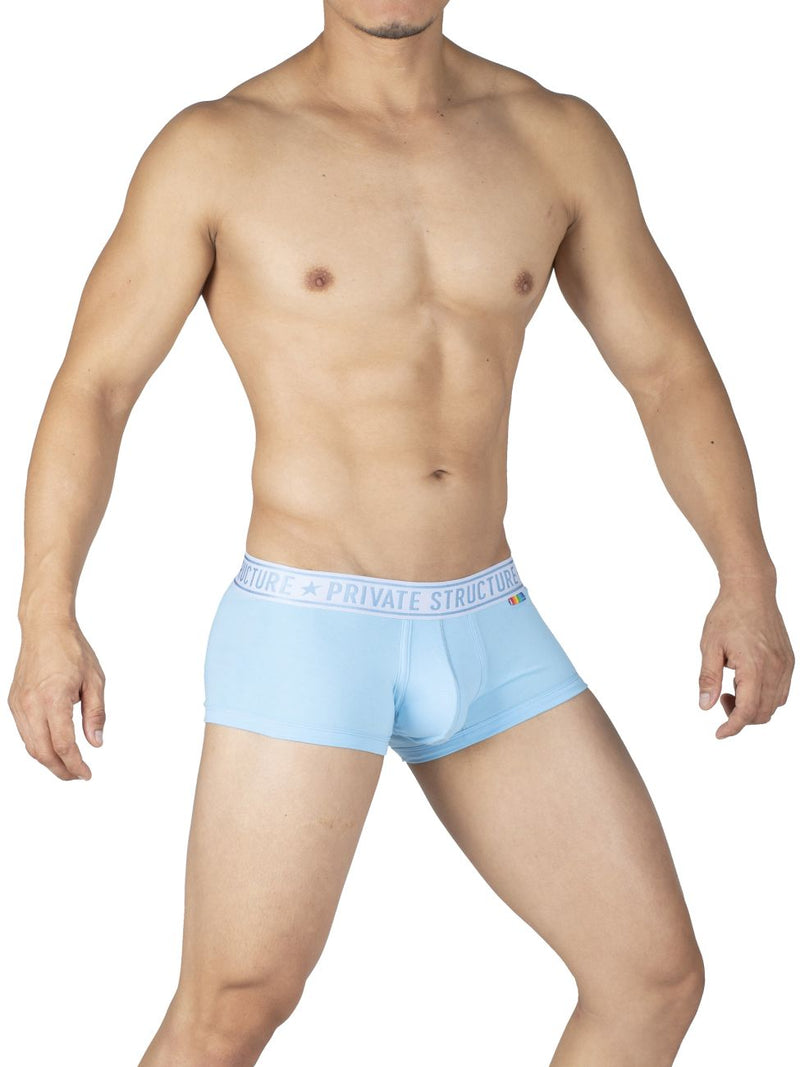 Private Structure EPUT4386 Pride 2PK Mid Waist Trunks Color Yellow-Blue