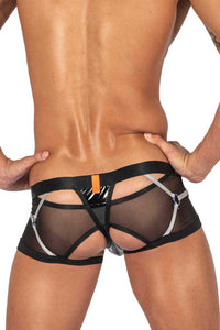 Private Structure LCUT4417 Alpha Low Waist Harness Trunks Color Black