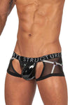 Private Structure LCUT4417 Alpha Low Waist Harness Trunks Color Black