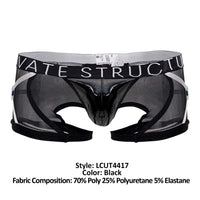 Structure privée LCUT4417 Alpha Low Raist Harness Trunks Color Black