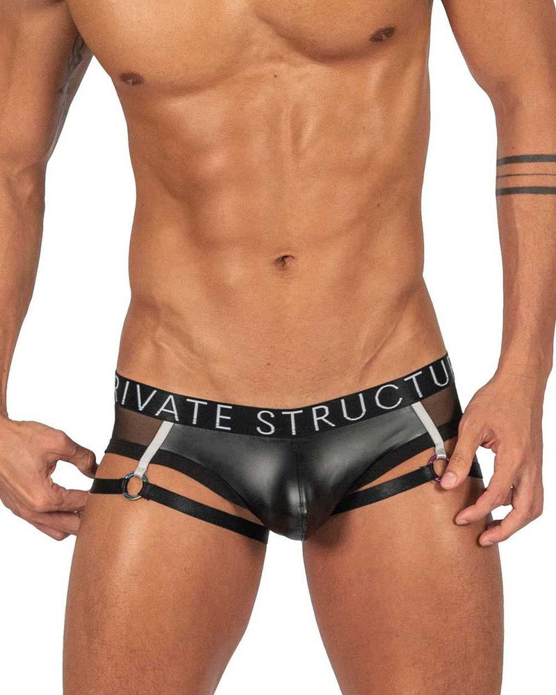 Estructura privada LCUT4419 Alfa Garter de cintura baja mini color negro