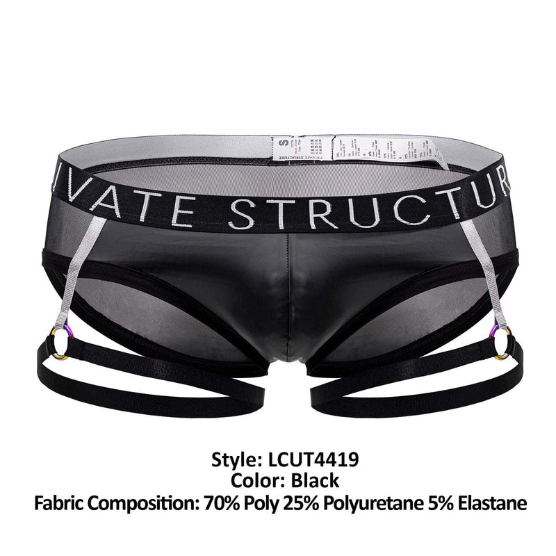 Structure privée LCUT4419 alpha Low Raist Garter Mini Color Black