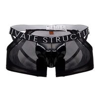 Structure privée LCUT4420 Alpha Low Taist Mesh Back Jockstrap Trunks Color noir