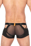 Structure privée LCUT4420 Alpha Low Taist Mesh Back Jockstrap Trunks Color noir