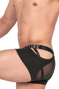 Structure privée LCUT4420 Alpha Low Taist Mesh Back Jockstrap Trunks Color noir