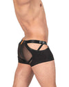 Structure privée LCUT4420 Alpha Low Taist Mesh Back Jockstrap Trunks Color noir