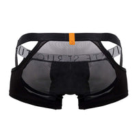 Structure privée LCUT4420 Alpha Low Taist Mesh Back Jockstrap Trunks Color noir