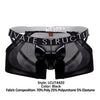 Structure privée LCUT4420 Alpha Low Taist Mesh Back Jockstrap Trunks Color noir