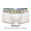 Structure privée Moux4103 Mo Lite Mid Taist Trunks Color blanc