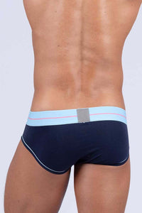 Structure privée Moux4104 Mo Lite Mid Waist Mini Briefs Color Navy