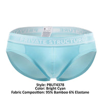 Estructura privada PBUT4378 Bamboo Mid Winist Mini Briefs Color Bright Cyan