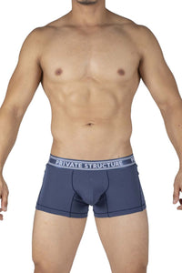 Private Structure PBUT4379 Bamboo Mid Waist Trunks Color Citadel Blue