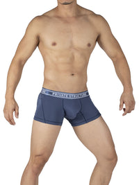 Private Structure PBUT4379 Bamboo Mid Waist Trunks Color Citadel Blue