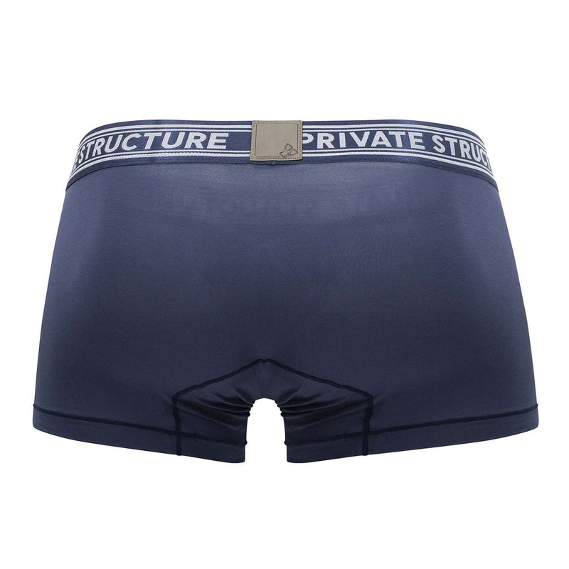 Structure privée PBUT4379 Bamboo Mid Taist Trunks Color Citadel Bleu