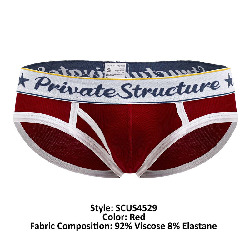 Estructura privada SCUS4529 Classic Mid Winist Mini Briefs Color rojo