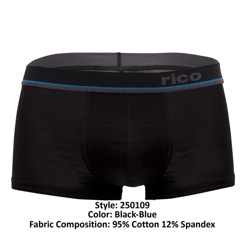 RICO 250109 3PK Trunks brésiliens Color Black Blue