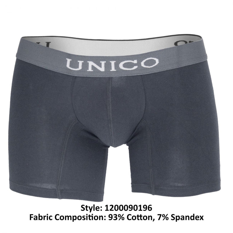 UNICO 1200090196 (9612010020596) Boxer Briefs Asfalto Color de algodón Gris