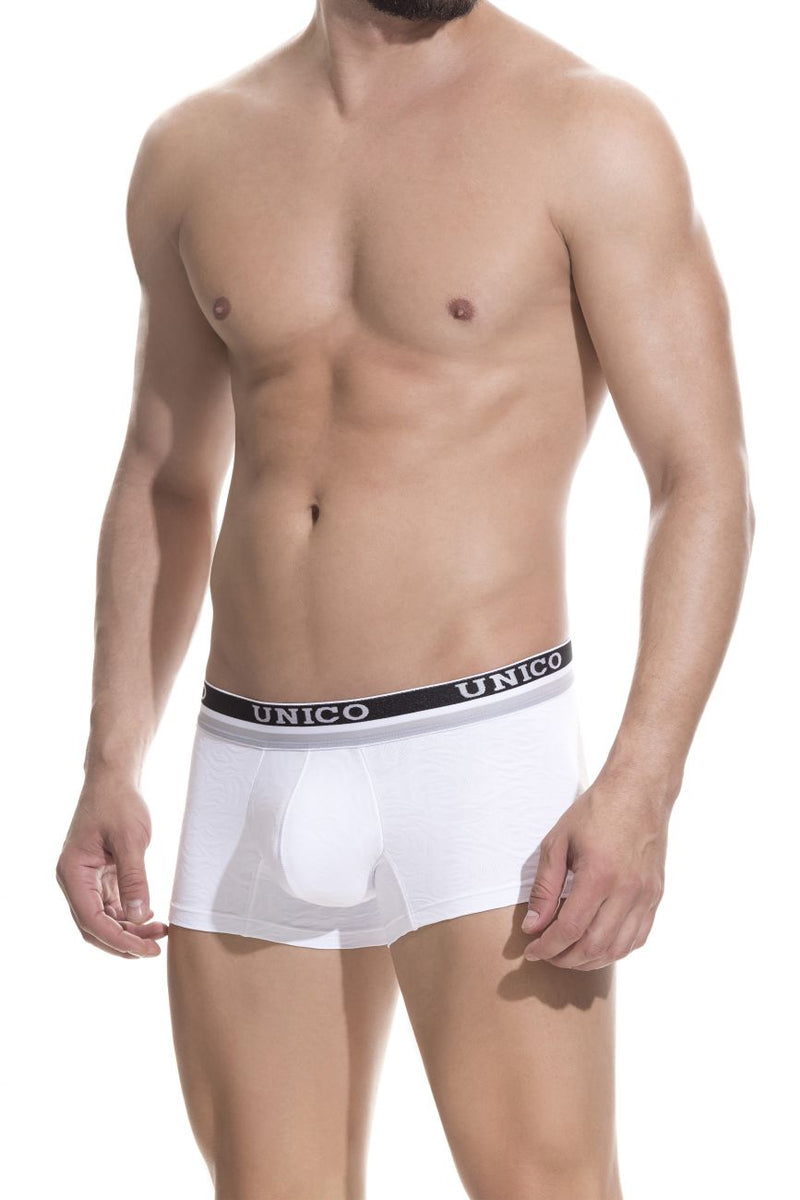 UNICO 1802010013000 Boxer Briefs Reconexión de color blanco