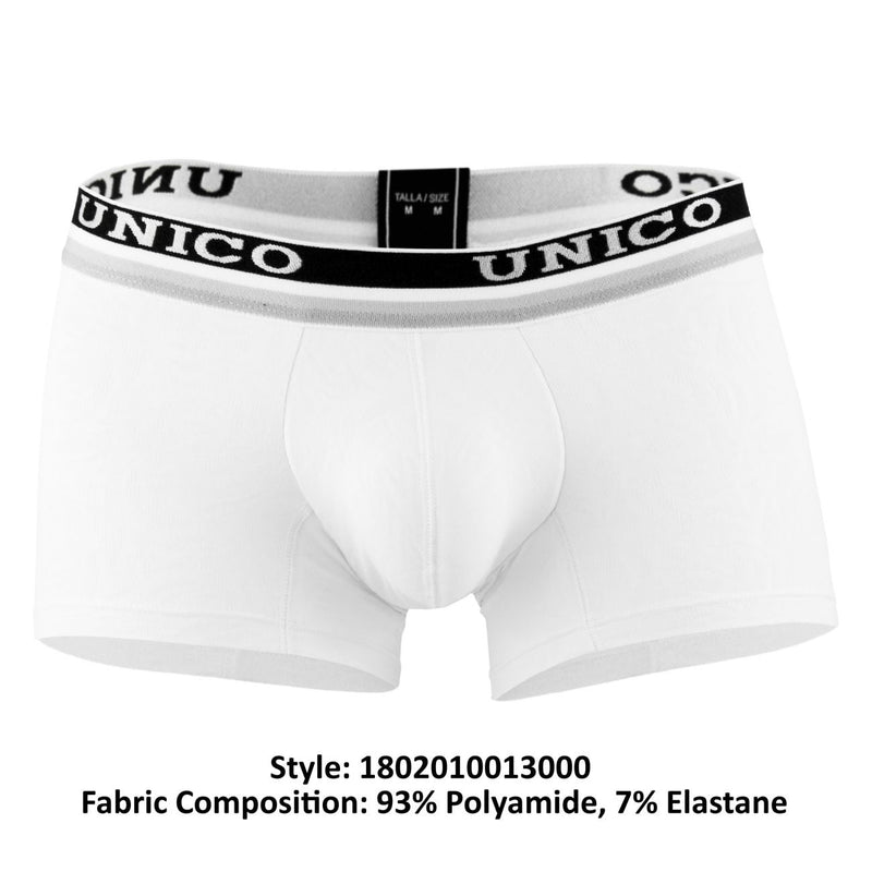 UNICO 1802010013000 Boxer Briefs Reconexión de color blanco