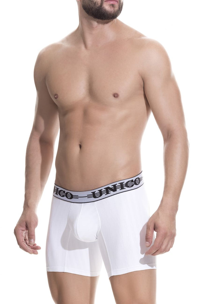 UNICO 1802010021000 BOXER Briefes Couleur de mantra blanc