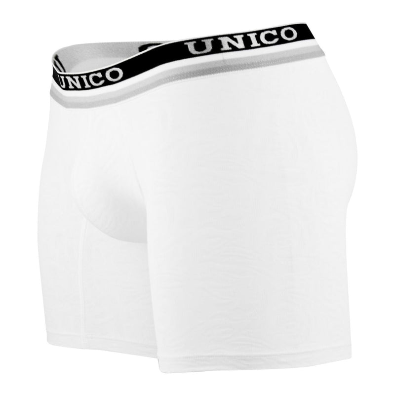 UNICO 1802010023000 Boxer Briefs Reconexión de color blanco