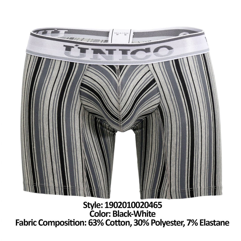 UNICO 1902010020465 Boxer Briefs Mind Art Color Black-White