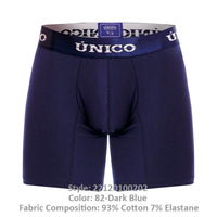 UNICO 22120100202 Profundo A22 Boxer Briefs Color 82 Dark Blue