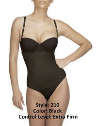 Vedette 210 Bodysuit sin tirantes Nadine en color bikini negro