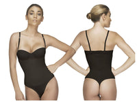 Vedette 211 Bodysuit sin tirantes Nadine en color tanga negro