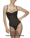 Vedette 211 Nadine Body sans bretelles en couleur noire